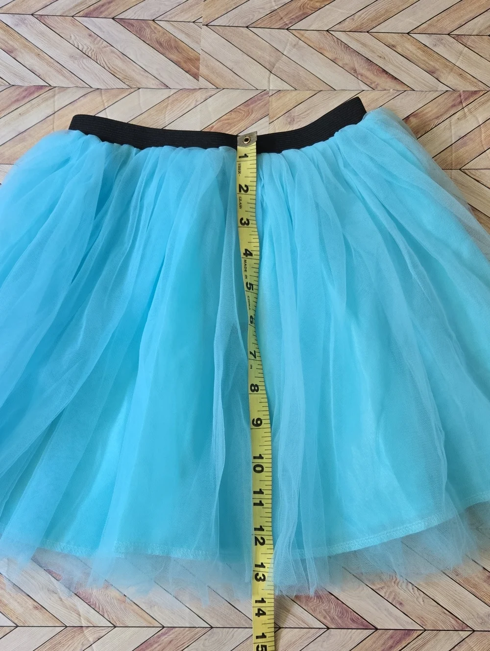 Girls Turquoise Ballet Tutu Skirt Dance Halloween Costume Birthday Party Sz 8-9Y